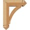 Ekena Millwork Thorton Arts and Crafts Rough Sawn Bracket w/ Offset Brace, Western Red Cedar, 6"W x 16"D x 20"H BKT0604X16X20THR03RWR - alternate 4